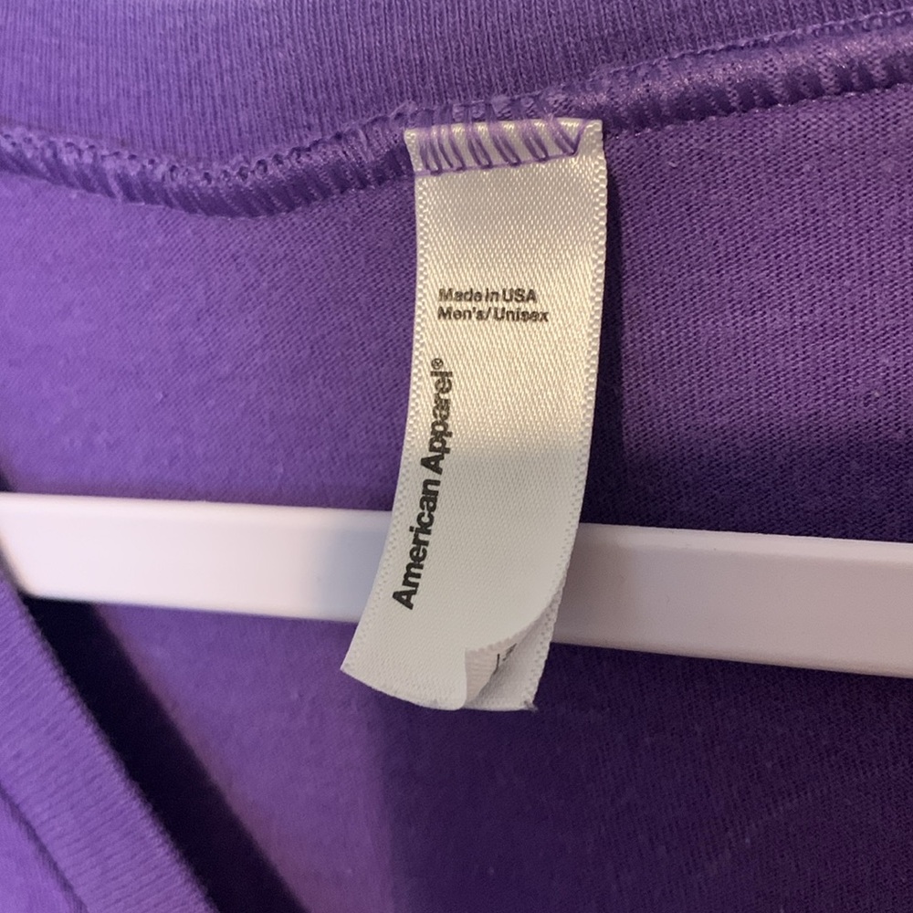 American Apparel Purple Alpha Chi Omega Domestic Violence Awareness Tee Large - Picture 7 of 12